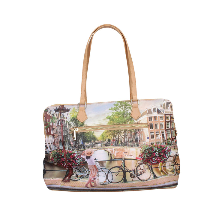 Borsa Tote con stampa Bicycles