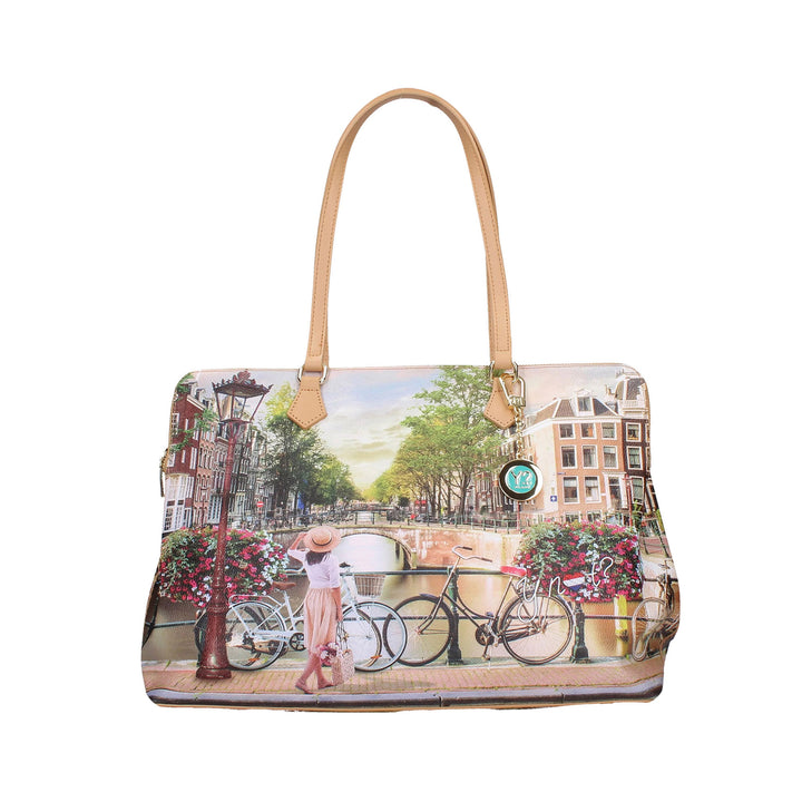 Borsa Tote con stampa Bicycles