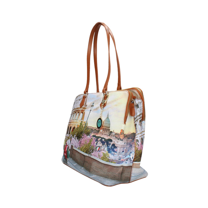 Borsa Tote con stampa Italian Love