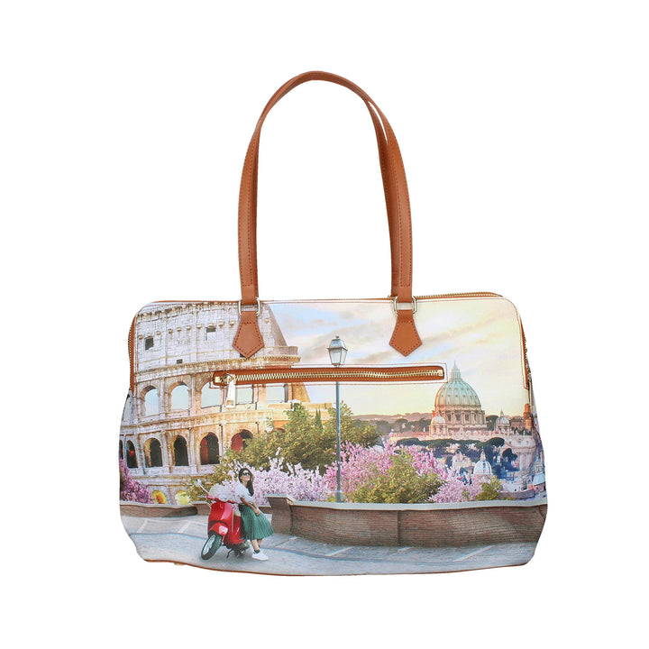 Borsa Tote con stampa Italian Love