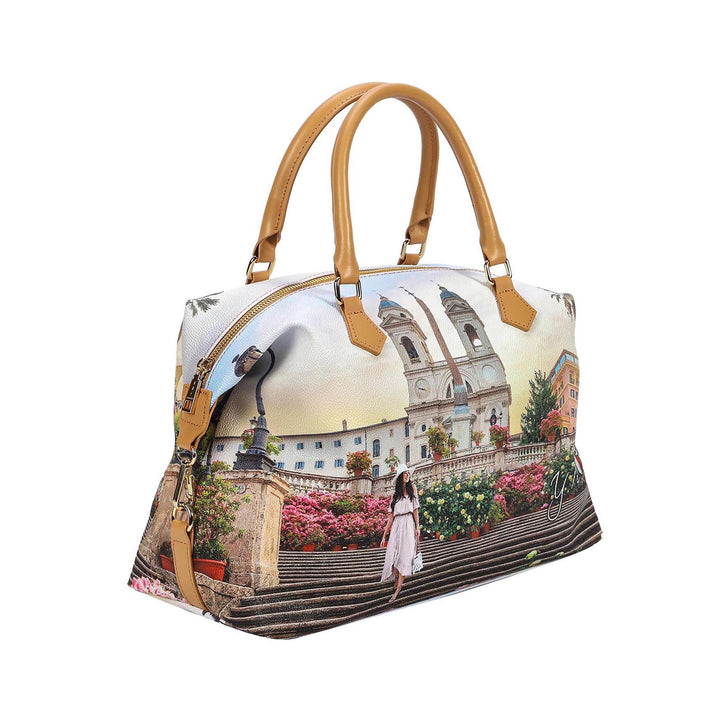 Borsa bauletto con stampa Floral