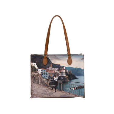 Borsa a spalla con stampa Winter Coast 