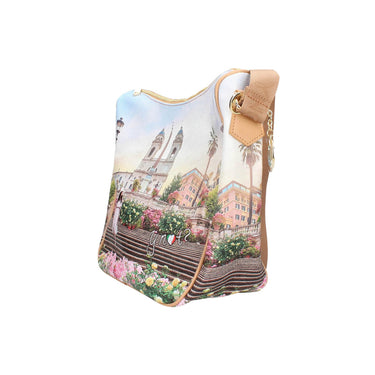 Borsa a tracolla con stampa Italian Love