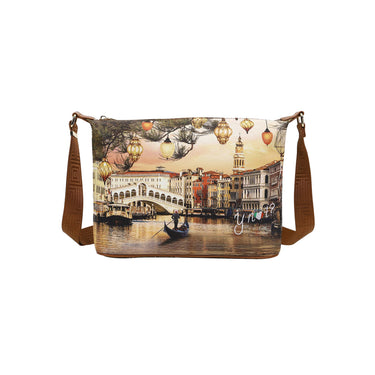 Borsa modello Hobo con stampa Christmas Venice