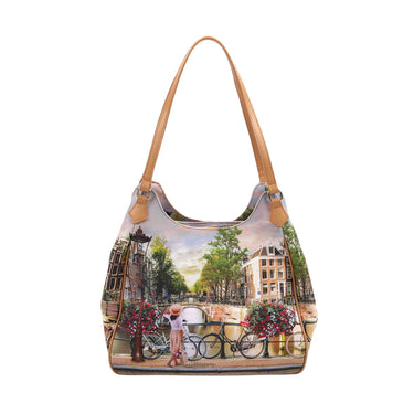 Borsa Donna Tote con manici a spalla e stampa all over