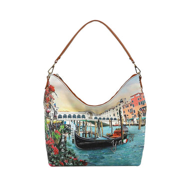 Borsa a spalla con stampa Canaletto