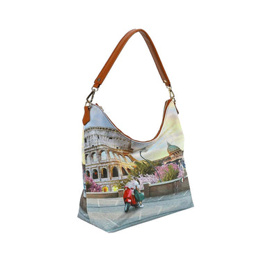 Borsa a spalla con stampa Italian Love