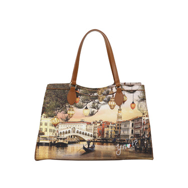 Borsa Grande Tote con stampa Christmas Venice