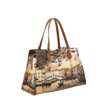 Borsa Grande Tote con stampa Christmas Venice