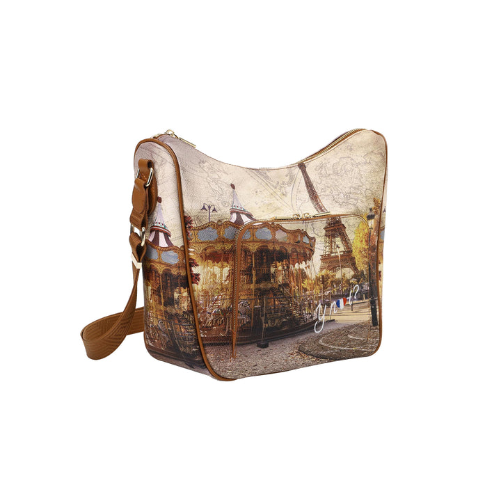 Borsa a spalla o tracolla con stampa Funny Paris