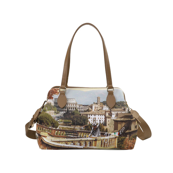 Borsa a spalla modello Tote Medium Rome Landscape