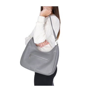 Borsa Donna in similpelle monocolore con logo e tasca interna