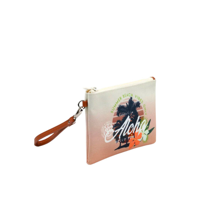 immagine frontale pochette da donna con fantasia